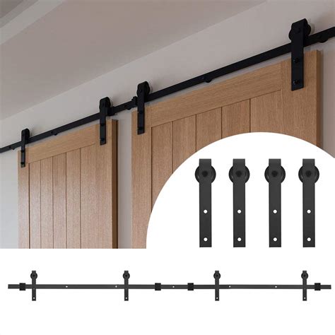 Buy 10FT Barn Door Hardware Kit, Carbon Steel Sliding Barn Door Hardware Track Set Slide Sliding ...