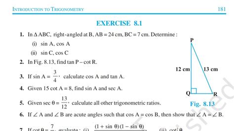 Class 10 Trigonometry Excercise 8.1 Question no 10 (NCERT MATH) - YouTube