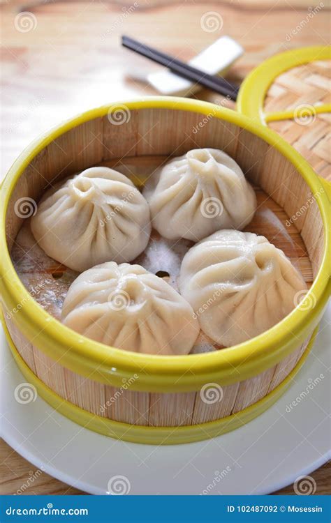 Shanghai soup dumpling stock photo. Image of steamer - 102487092