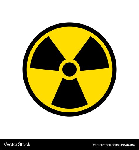 Radioactive icon nuclear symbol uranium reactor Vector Image