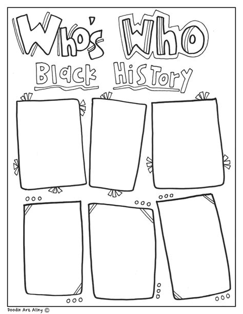 Kindergarten Black History Month Printable Activities