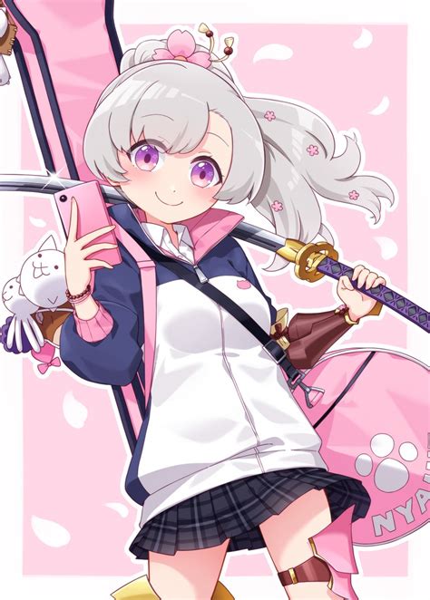 「にゃんこ大戦争の風隼さくらちゃん。 pixivリクエストで描かせていただきました」|はらだのイラスト