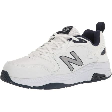 New Balance Men's 857 V3 Casual Comfort Cross Trainer, White/Navy, 11 ...