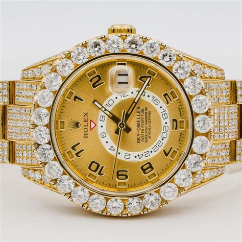 MENS ICED OUT ROLEX SKYDWELLER 326938 — The Watch Goat