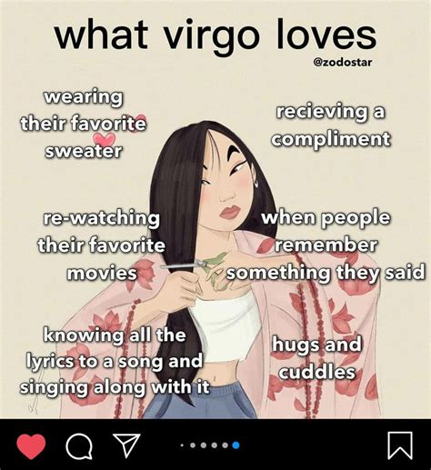 What Virgo loves | Virgo horoscope, Virgo love, Zodiac signs virgo