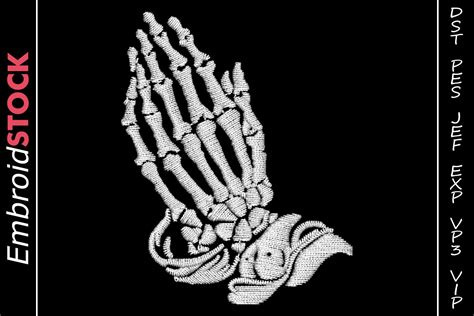 Praying Hands Skeleton · Creative Fabrica