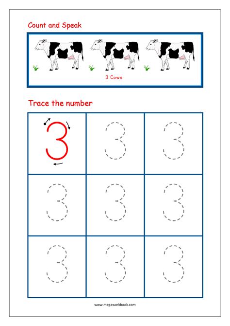 Preschool Number Tracing Worksheets 1-10 - jonsmarie