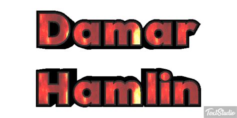 Damar Hamlin セレブリティ アニメーションGIFロゴデザイン | TextStudio