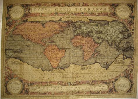 Vintage Old World Map Tapestry