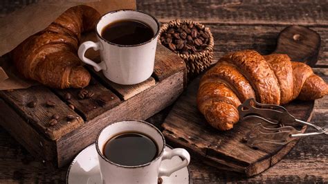 Croissant And Coffee UHD 4K Wallpaper - Pixelz.cc