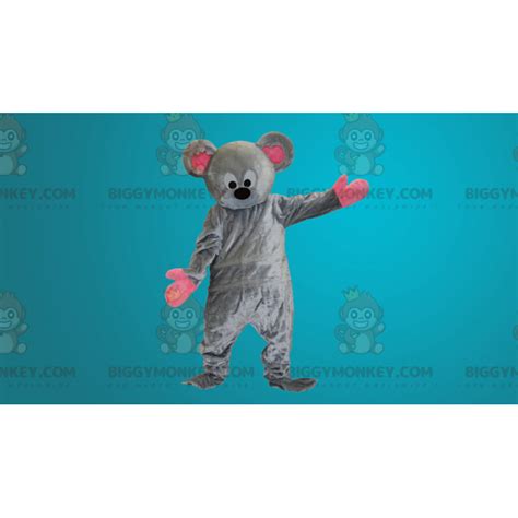 Gray and Pink Mouse BIGGYMONKEY™ Mascot Costume - Sizes L (175-180CM)