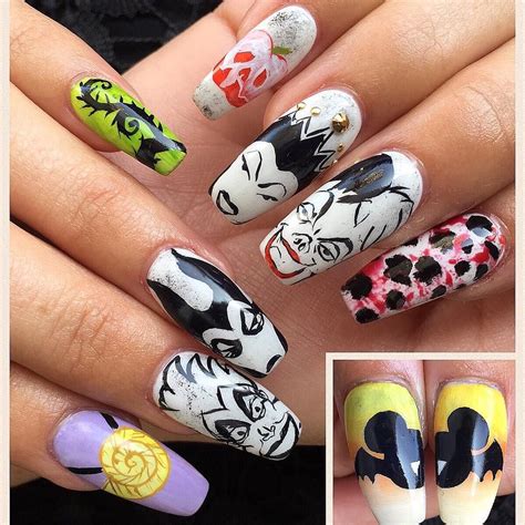Disney Villain Nail Art Acrylic Nails Stiletto, Disney Acrylic Nails, Nail Art Disney, Coffin ...