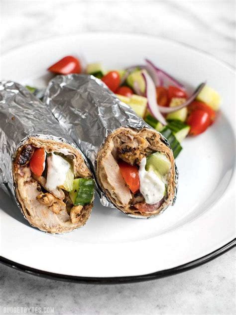 Greek Chicken Wraps - Budget Bytes