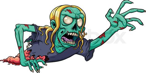 Crawling cartoon zombie | Stock vector | Colourbox