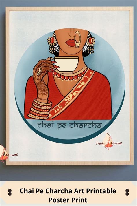 Chai Pe Charcha Art Printable Poster Print I Chai Tea I Women | Etsy in ...