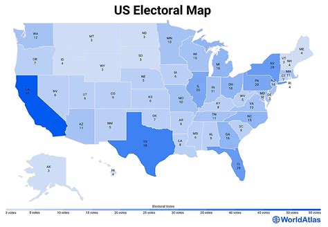 US States By Electoral Votes - WorldAtlas