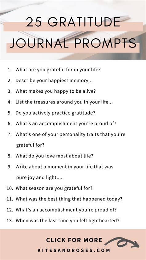 92 Journal Prompts That Will Inspire Writing (2021) - Kites and Roses | Gratitude journal ...