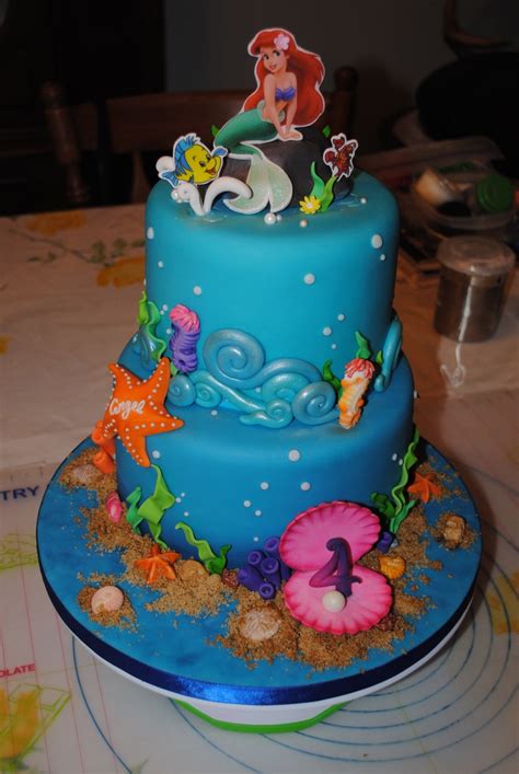 Pin by Lindsey Hunt on Reese's 4th bday | Mermaid birthday cakes, Little mermaid cakes, Mermaid ...