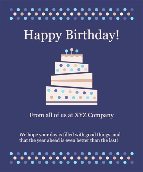 birthday email template for employee - Sol East