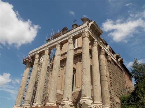 Free Images : structure, building, old, monument, column, landmark, italy, ruin, place of ...