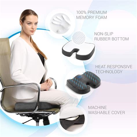 Hip Blue Fits Office Chair and Car and Tailbone Pain Everlasting ...