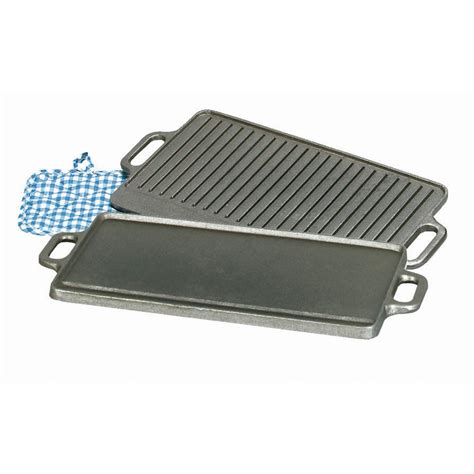 28 x 14" Cast Iron Griddle - 91761, Cast Iron at Sportsman's Guide