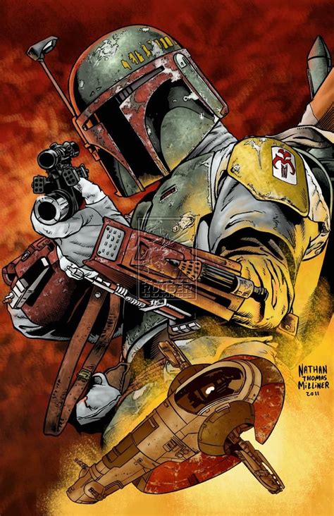 Boba Fett art by Nathan Thomas Milliner | Star wars poster, Star wars ...