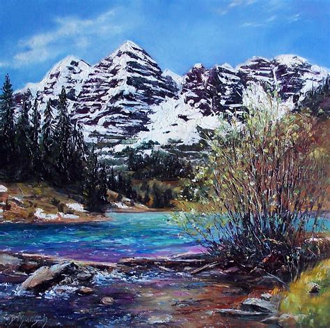 Donna Munsch Fine Art: Original Oil Painting Mountain Stream