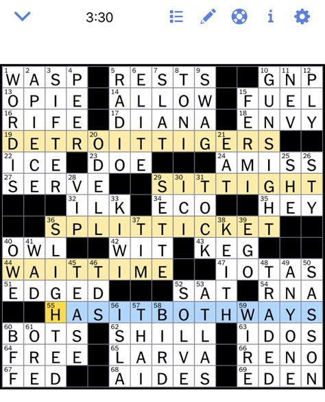 The New York Times Crossword Puzzle Solved: Monday's New York Times crossword puzzle solved ...