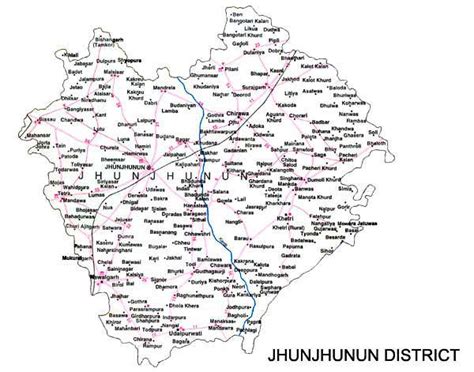 Jhunjhunu District Map - View Jhunjhunu District Road Map of Jhunjhunu District