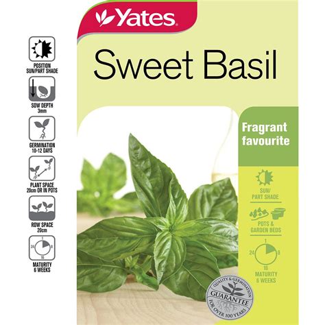 Yates Sweet Basil Seeds 0.3g | Woolworths