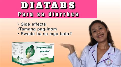 GAMOT SA PAGTATAE AT SAKIT NG TYAN: DIATABS (Loperamide) | Diatabs for ...