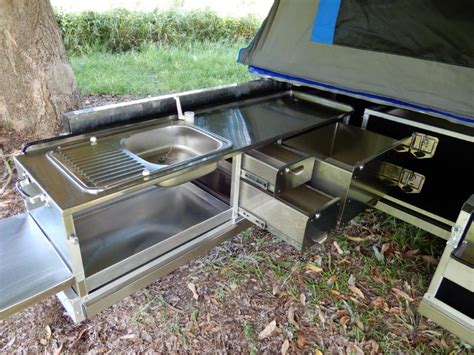 Custom built kitchens for your camper trailer using stainless steel and ...