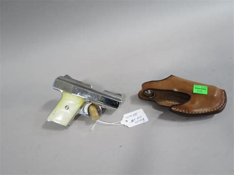 Raven Arms model MP-25 .25 Auto pistol, leather holster, 2.25" barrel ...