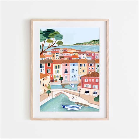 French Riviera Art Print Port Grimaud France Wall Art France - Etsy ...