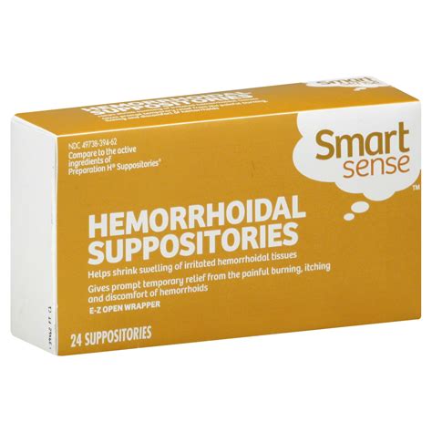 Smart Sense Hemorrhoidal Suppositories, 24 ct.