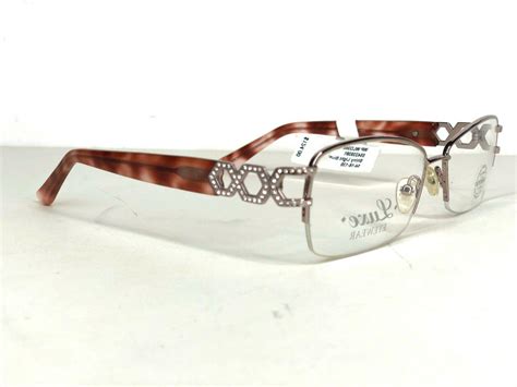 NEW LUXE EYEWEAR SWAROVSKI CRYSTAL WL0355 BLUSH EYEGLASSES