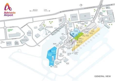 General View Map - Adelaide Airport