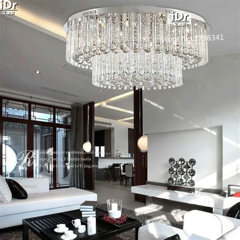 Modern living room ceiling crystal lamp lighting lamps modern minimalist fashion round free ...