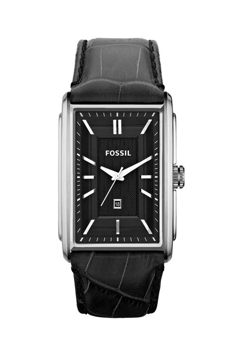 Fossil 'Truman' Rectangular Leather Strap Watch, 33mm x 49mm | Nordstrom