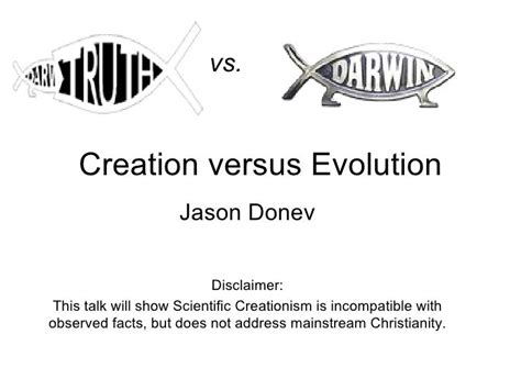 Creationism Vs Evolution