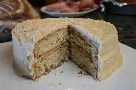 DeLany Cakes: Banana-Black Walnut Cake with Caramel Frosting