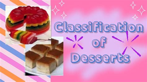 Classification of Desserts | Types of desserts | TLE Cookery - YouTube