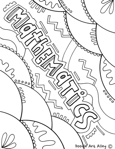 Subject Cover Pages Coloring Pages - Classroom Doodles