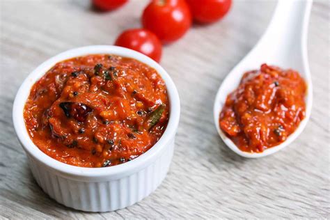 Spicy Tomato Pickle Recipe - South Indian Thakkali Thokku | Recipe ...