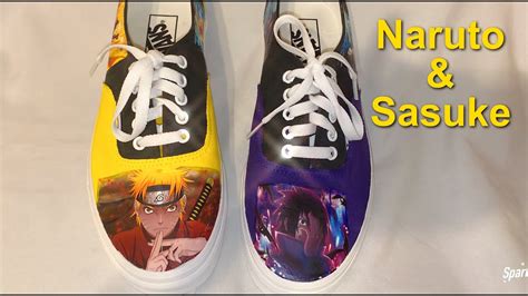 Naruto & Sasuke Custom Vans | Anime show | DIY vans with characters from an Anime show for my ...