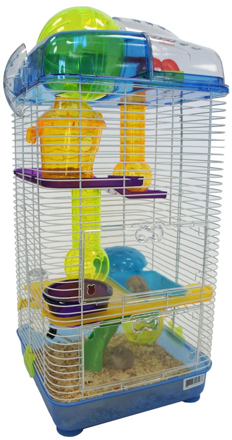 Amazon.com : YML 3-Level Clear Plastic Dwarf Hamster Mice Cage with ...