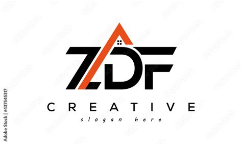 initial ZDF letters real estate construction logo vector Stock Vector ...