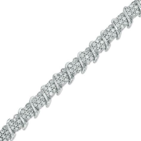 Zales 2 CT. T.W. Diamond S Tennis Bracelet in Sterling Silver (With images) | Sparkly bracelets ...