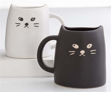 Ceramic Cat Mug Set | Mugs, Mugs set, Cat mug